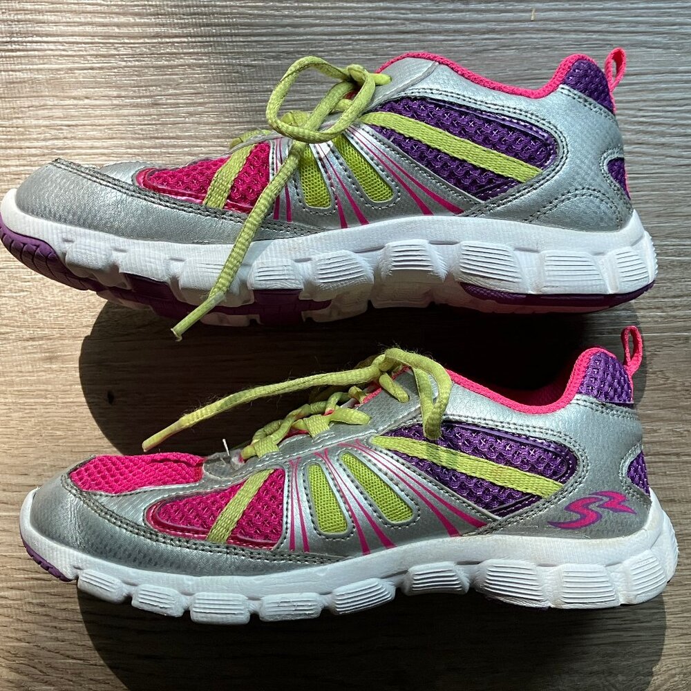 Stride Rite Girls Propel 2 Pink/Purple Lace Sneaker Size: 2.5 - Picture 4 of 7